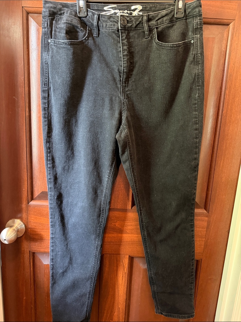Seven7 Black Skinny High-Rise Jeans for Women